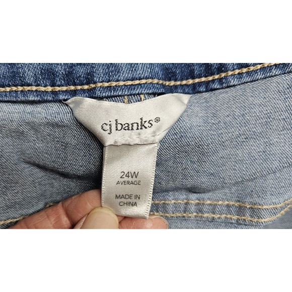 Women's Plus Size 24 Lot of 2 Cropped Jeans CJ BANKS GLORIA VANDERBILT Denim - Picture 7 of 12